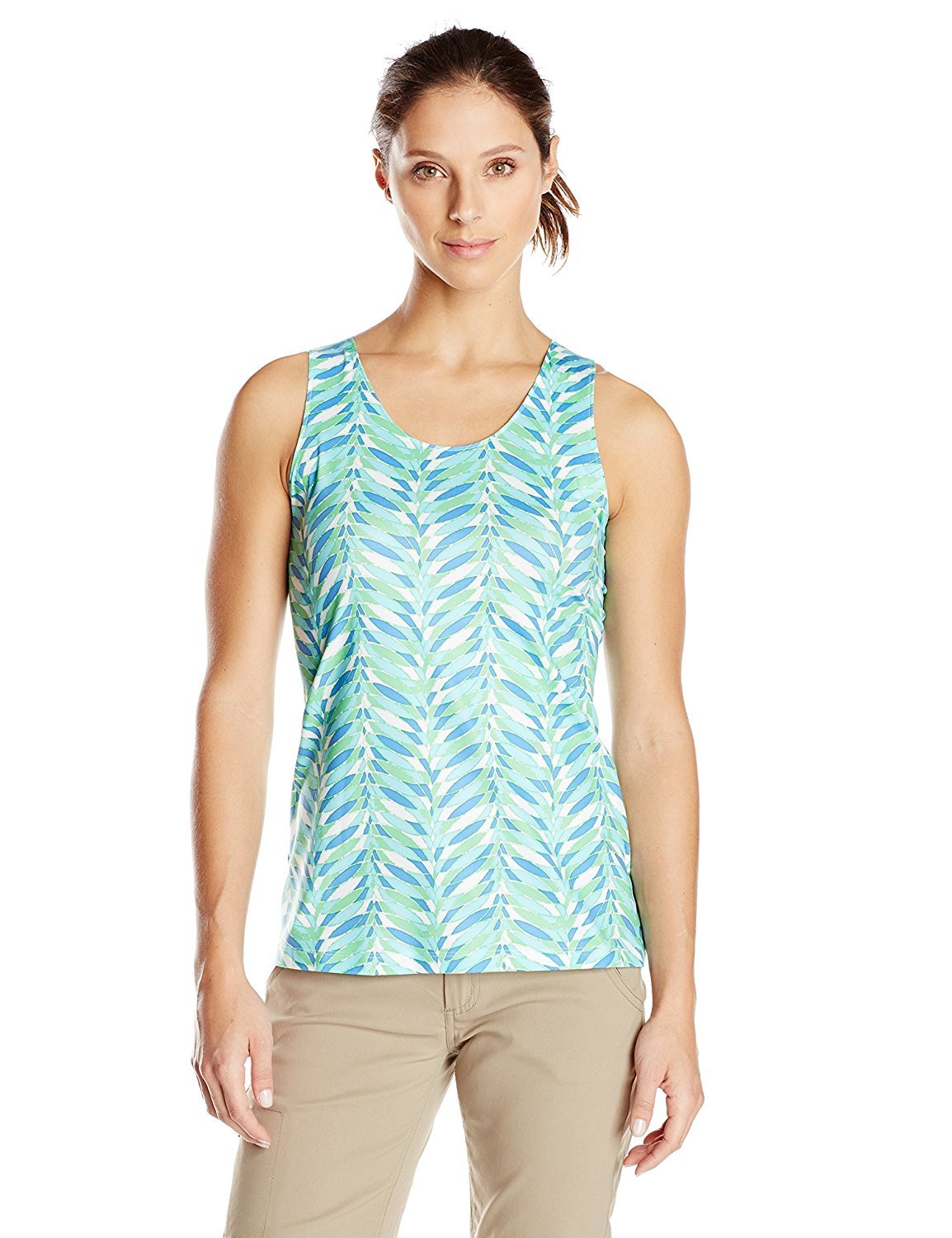 Columbia Sportswear Women's Siren Splash Print Tank Top, Chameleon Green/Tulip Print, Small