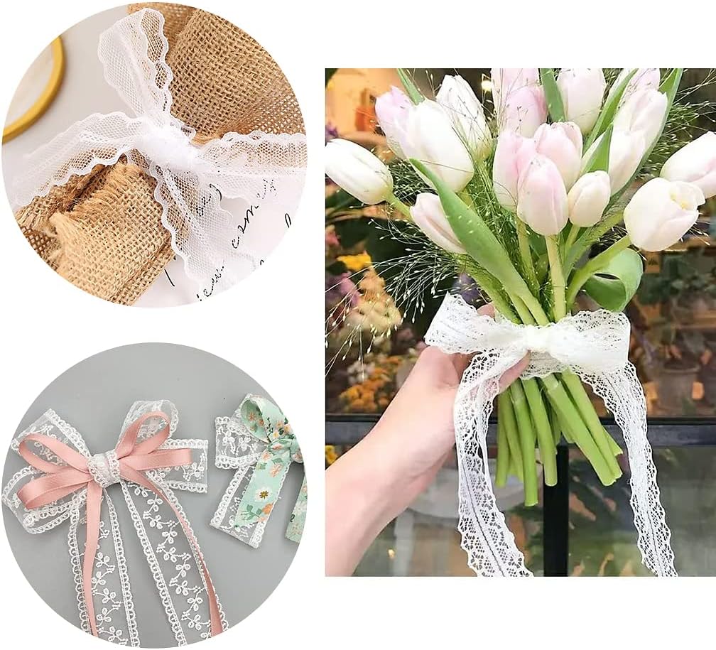 30 Yards White lace lace Ribbon, Gift Wrapping, Dress Decoration, Wedding Decoration, Sewing Crafts (Style 1)