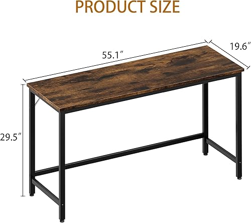 Miniatura 3 de Shintenchi Escritorio para computadora de 55 pulgadas con bolsa de almacenamiento, estación de trabajo de estudio, diseño moderno y simple para