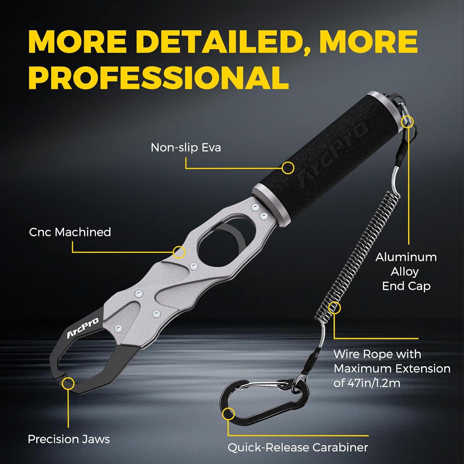 Titanium-Coated Fishing Line Cutter Saltwater Set 2-in-1 Fish Gripper with Scale