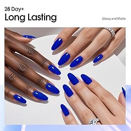 CANNI Blue Gel Nail Polish, 1Pcs Royal Navy Blue Gel Polish Dark Cobalt Deep Color Soak Off U V French Nail Manicure Salon DIY