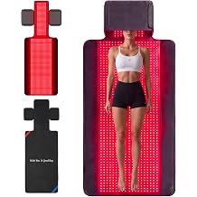 74"x33" Full Body Infrared Red Light Therapy Mat with Head Cover, 1600 LEDs