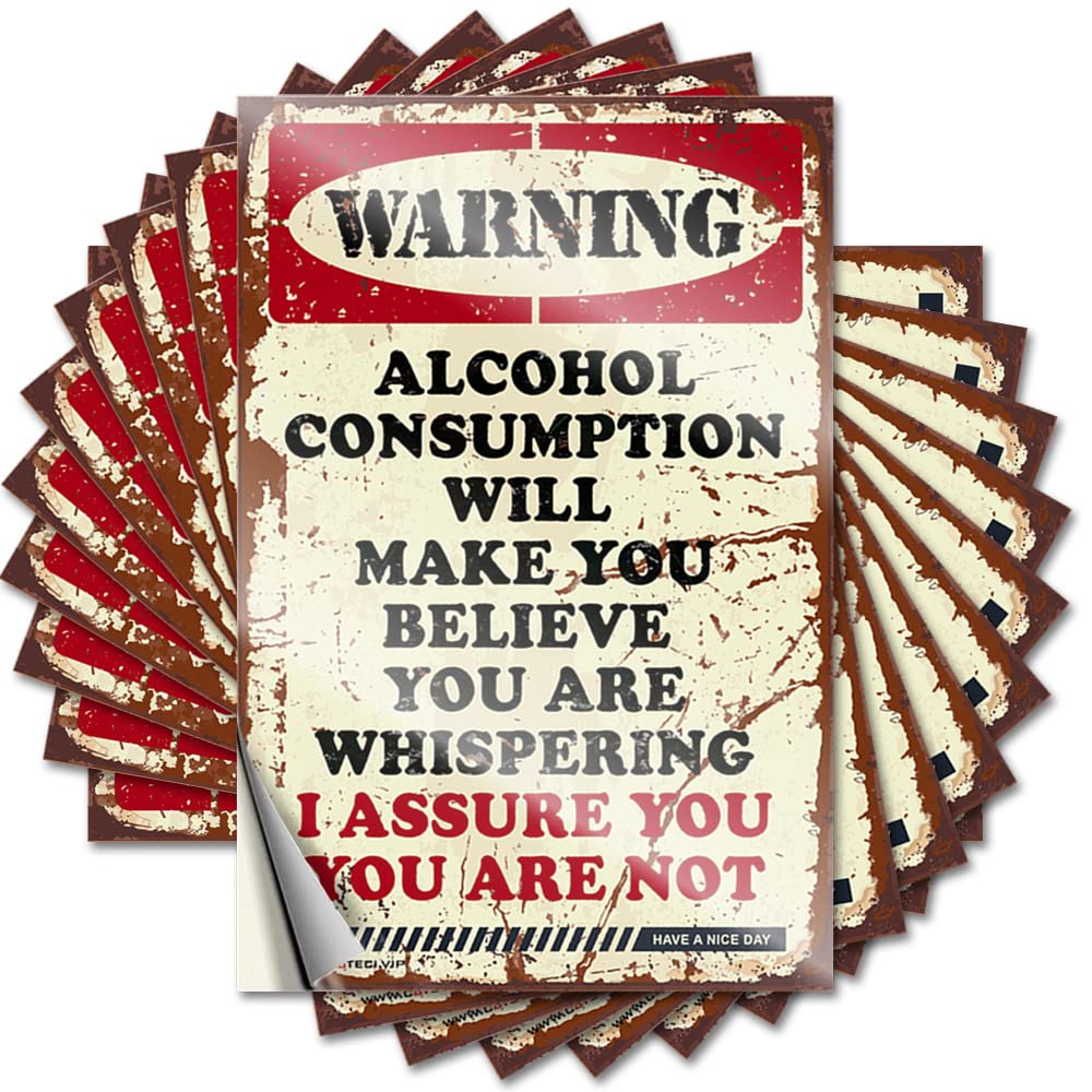 Positive, Sticker Case Warning Alcohol Consumption | Indoor Decorations for Room(6X9CM)