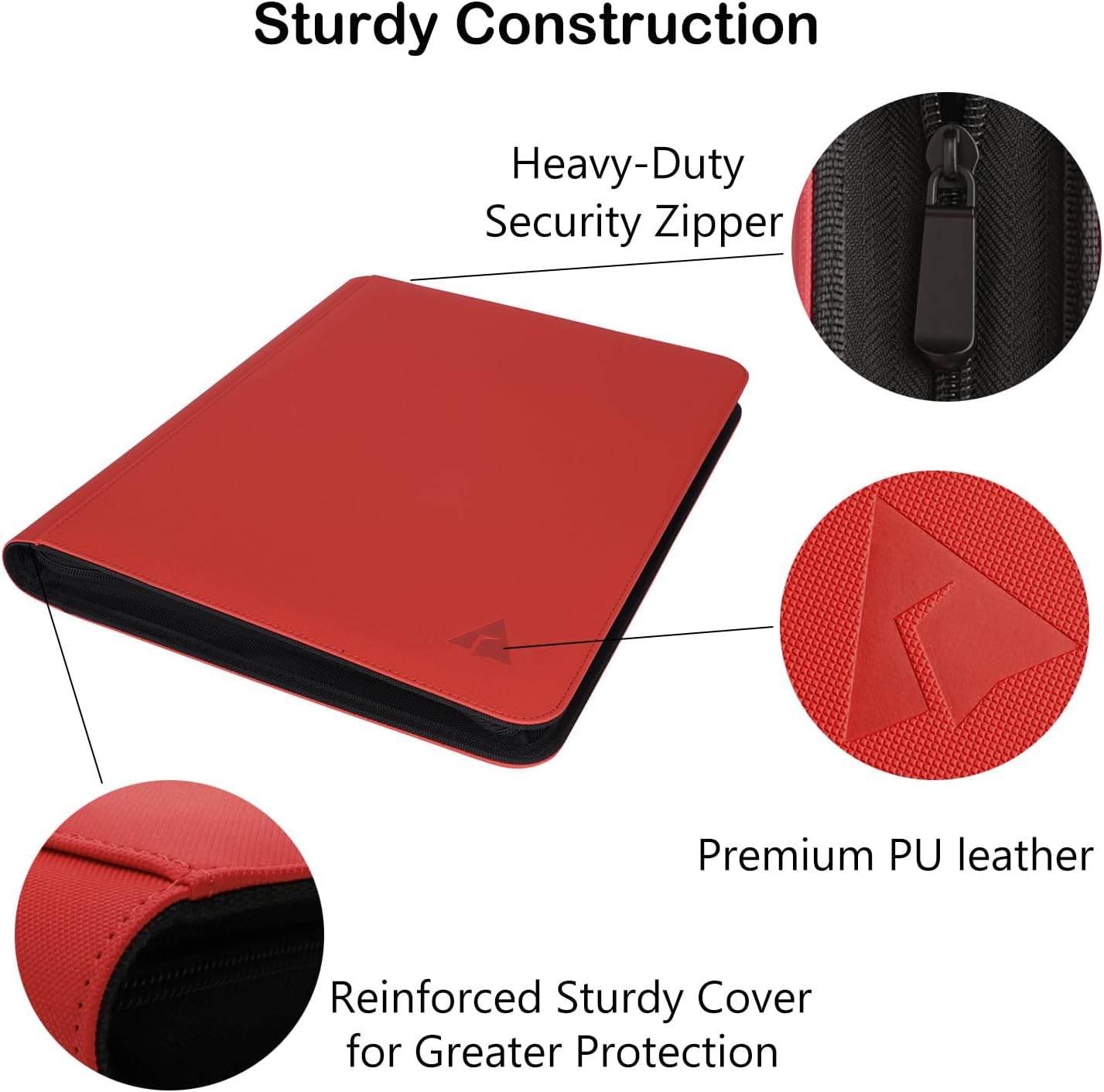 Top loader Binder, Holds 300+ Top loaders 9-Pocket Top Loader Card Storage Album, Ringless Double-Sided Pockets for Cards in 3 x 4'' Top loaders