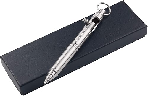 Miniatura 20 de SMOOTHERPRO Bolígrafo de acción de perno de latón macizo con clip de acero inoxidable, nodo de bambú para temblor, parkinson, artritis, oficina