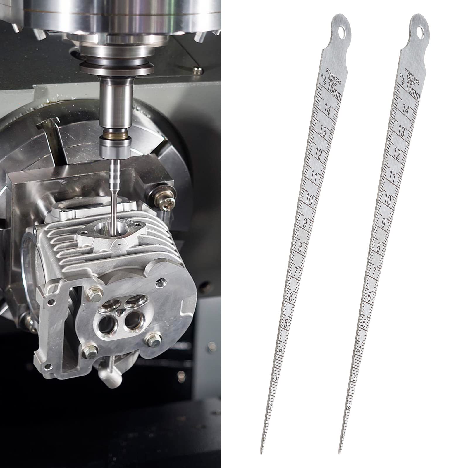2 pezzi cuneo Feeler Gauge conico Gap Gauge in acciaio inox cono saldatura Gauge Feeler gap foro strumento di misura per diametro interno foro diametro ecc