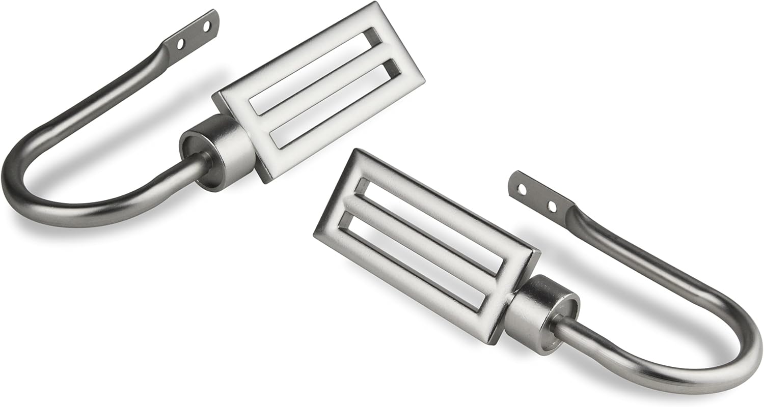 Rod Desyne Sterling Decorative Holdback, Black, 1 Pair