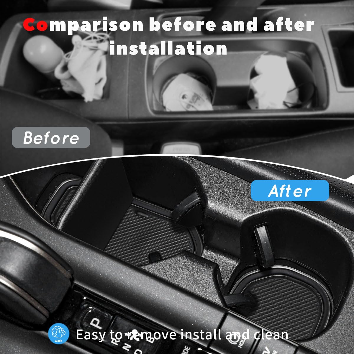 Amazon.com: Auovo Cup Holder Inserts Liners Compatible with Toyota