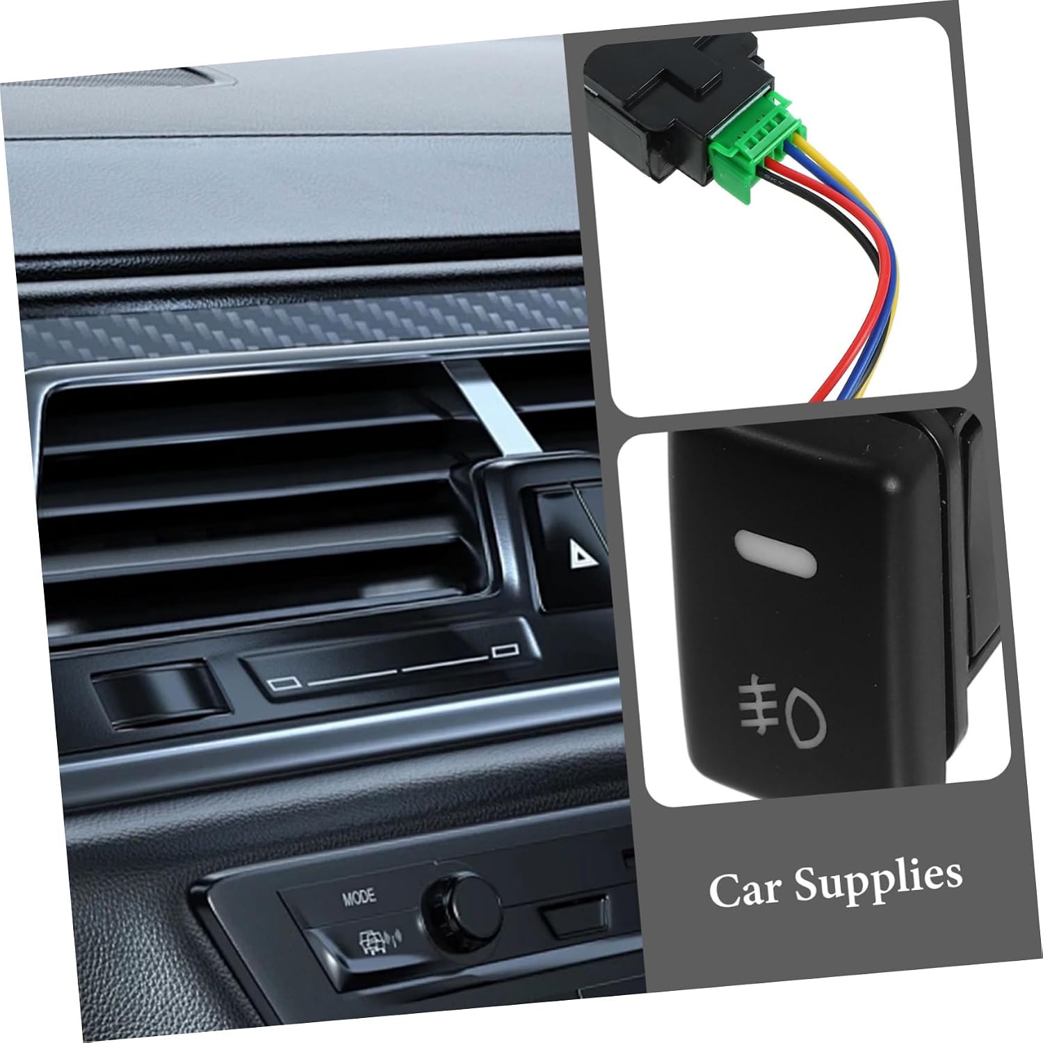 Car Fog Light Switch Wiring Harness Pin Connector Easy Installation Durable Material for Vehicle Work Lamp Upgrade for Car Enthusiasts and Professionals