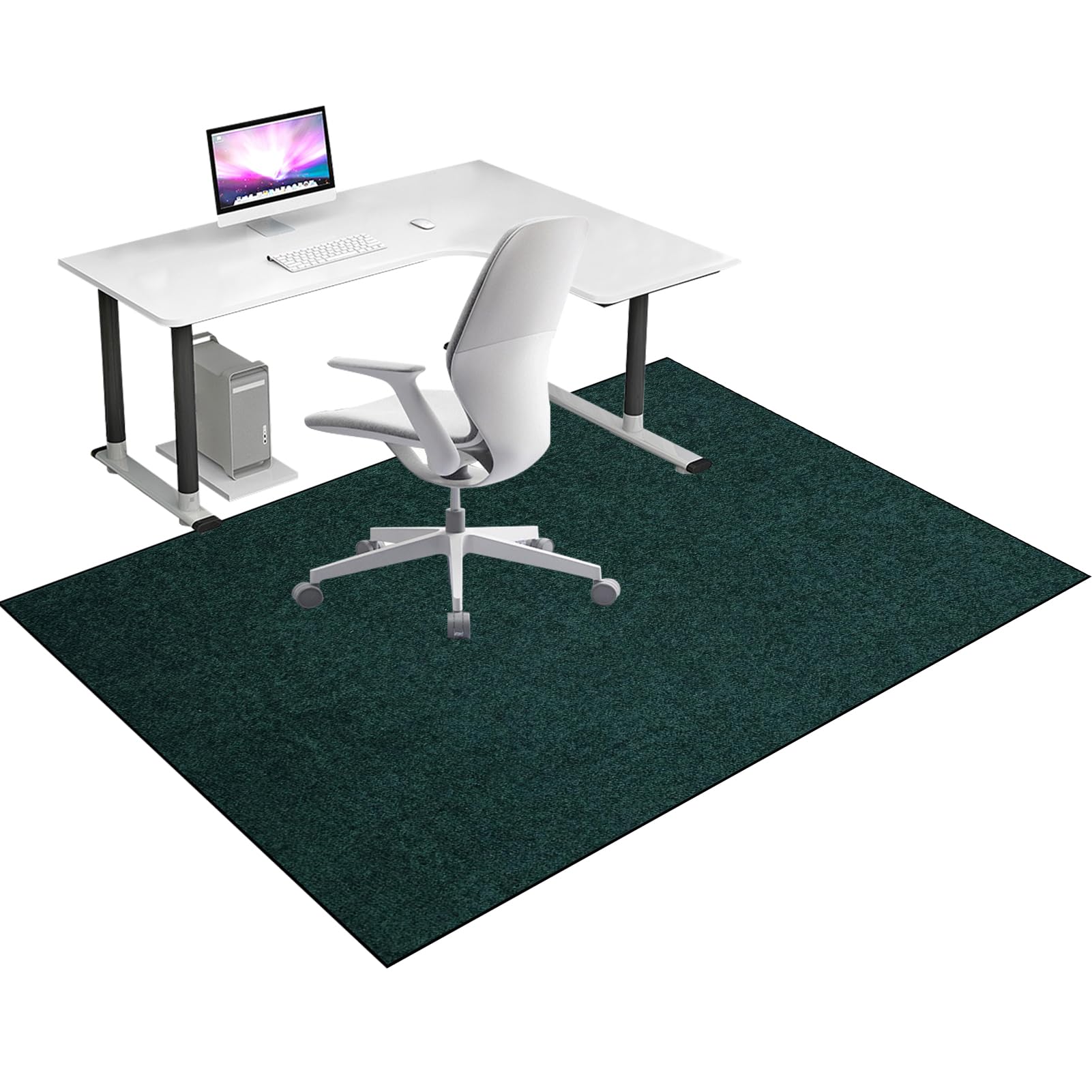 Heavy Duty Office Gaming Chair Mats for Carpeted and Hardwood 120 x 140 cm Floor Carpet Protector Chair Mat for Home & Office Floor Mat for Office Chair Anti-skidding Desk Chair Mat for Rolling Chair
