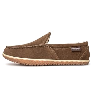 Minnetonka Mens Tilden Moccasin Suede Indoor and Outdoor Slippers