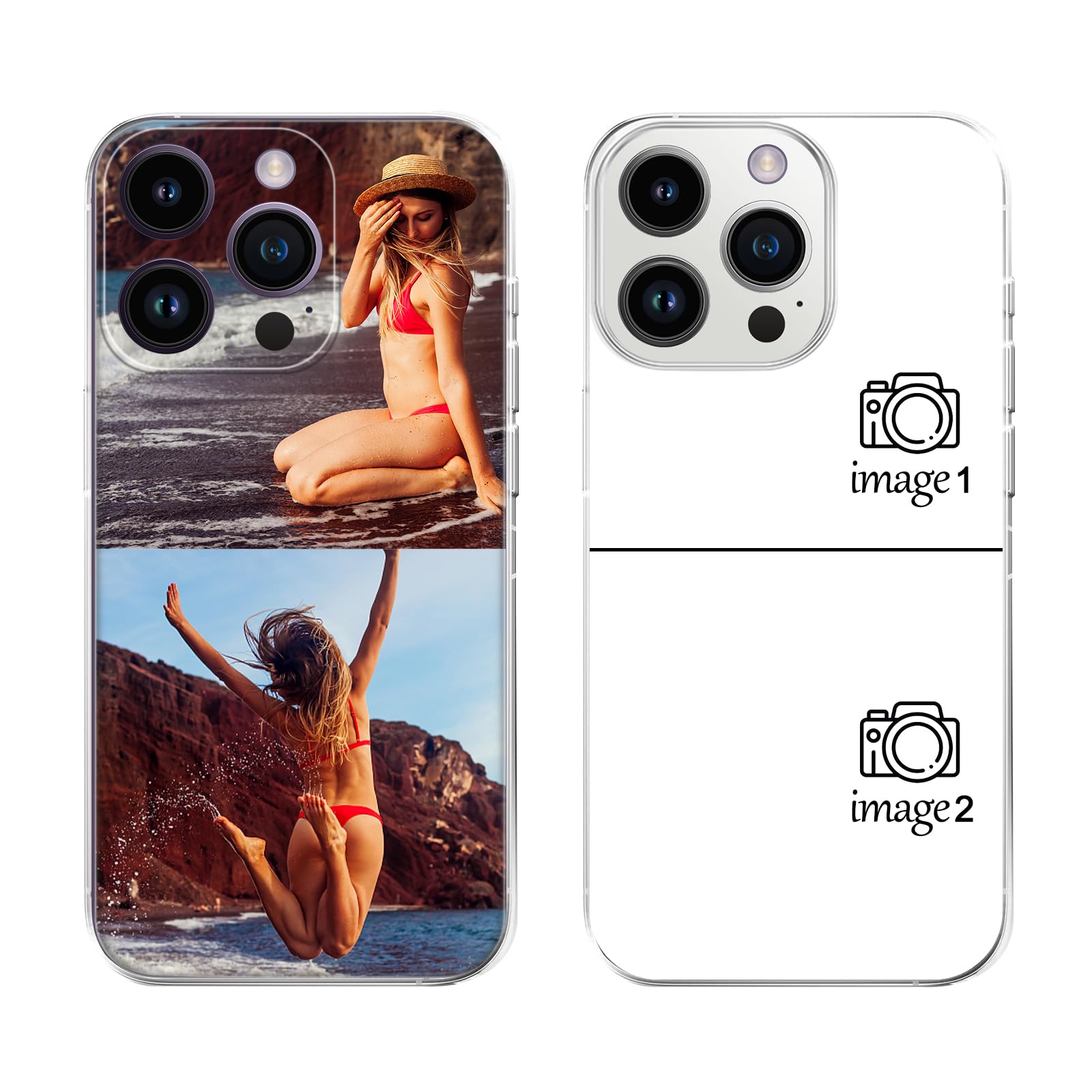 SHOISOWO Custom Pictures Phone Cases for iPhone 17 16 15 14 13 12 11 Pro/Max/Plus/Mini, Personalized Phone Case, Customized Photo Waterproof &