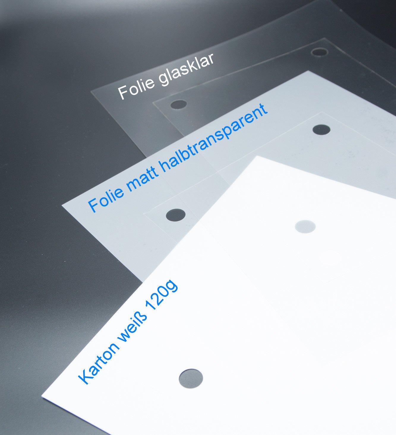 Einleger, LEER INLET zur PC Beschriftung für unsere Türschilder, 10er Set (A3 matt halbtransparent)