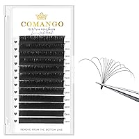 Vista 11 de CoMango Easy Fan - Extensiones de pestañas rizadas C/D de 0.05/0.003 in, pestañas de volumen que florecen automáticamente, color negro mate 2D-20D