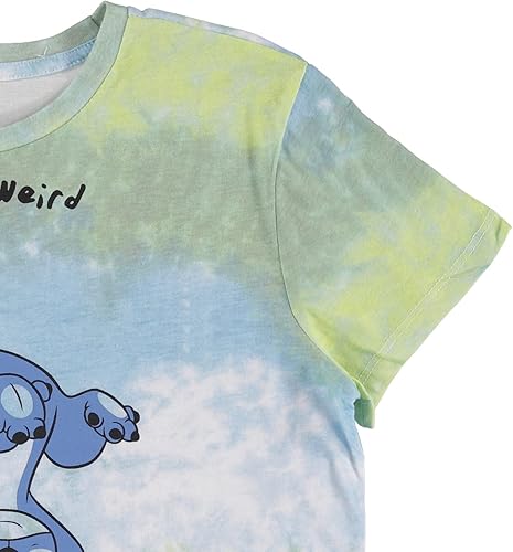 Miniatura 4 de Disney Lilo and Stitch - Camiseta clásica de Lilo & Stitch para mujer, camiseta de manga corta con teñido anudado lavado