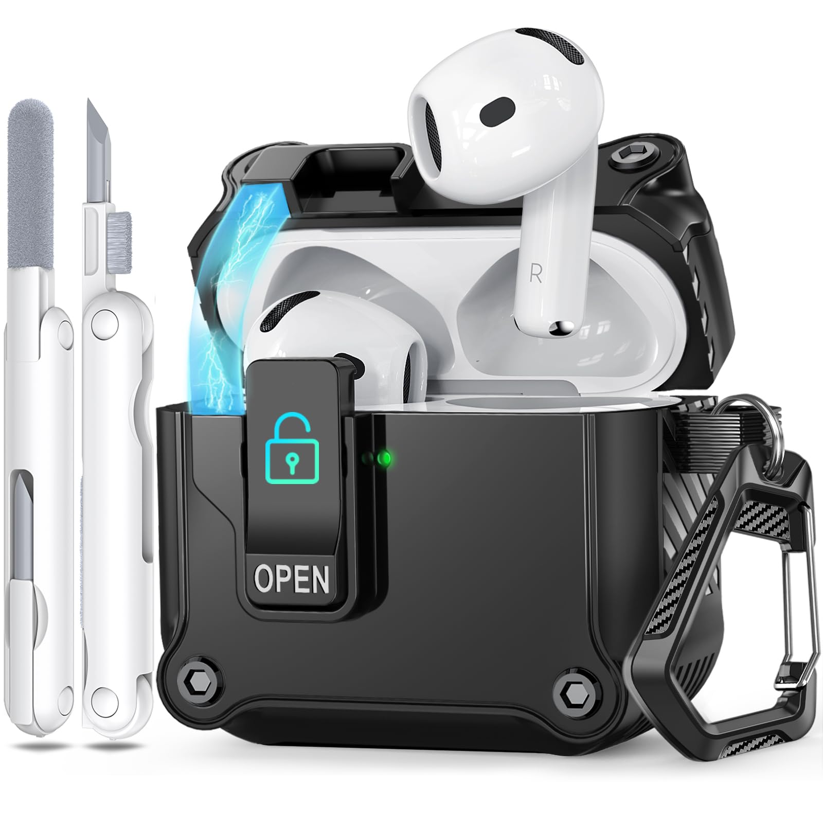 Amazon.com: Ekoonpft for AirPods 4 Case 2024, Secure Lock & Auto