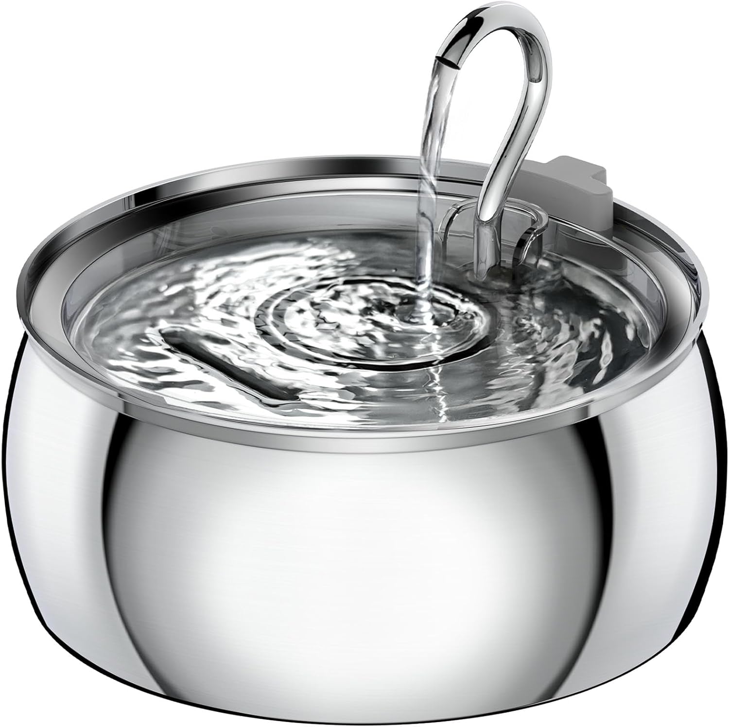 Cat Water Fountain Stainless Steel 4.0L/1.1Gal Cat Fountain for Drinking,Pet Water Fountain for Cats Indoor,Ultra-Quiet Pump,Multi-Filter System,Dishwasher Safe,Ideal for Multiple Pets