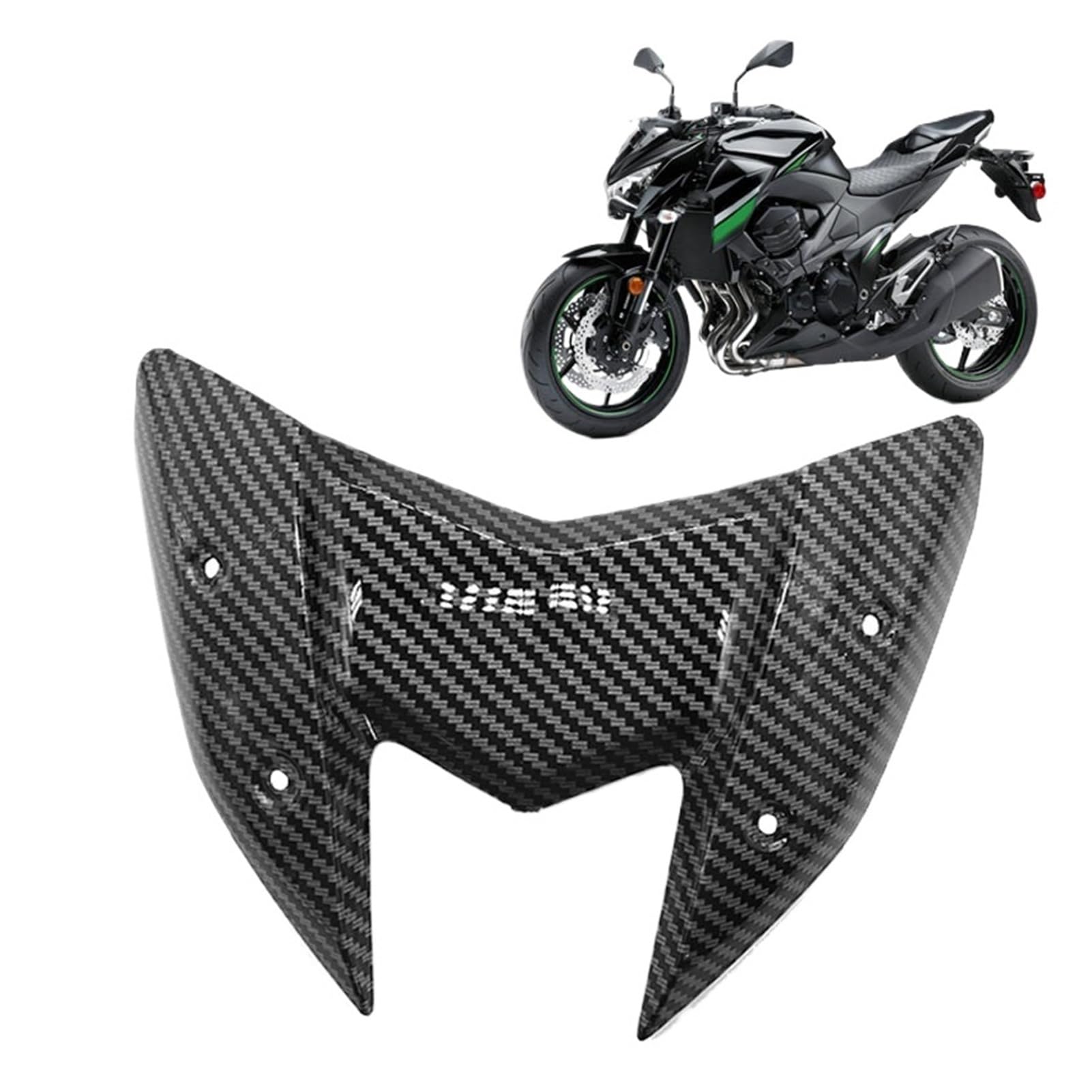 Parabrezza moto Parabrezza sportivo | Compatibile con KAWASAKI Z800 13-17 Parabrezza Visiera Deflettore(Forging Pattern)