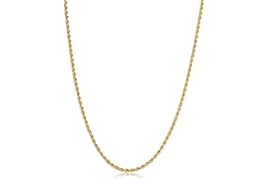 Solid 14k Yellow Gold Filled Rope Chain Necklace for Men