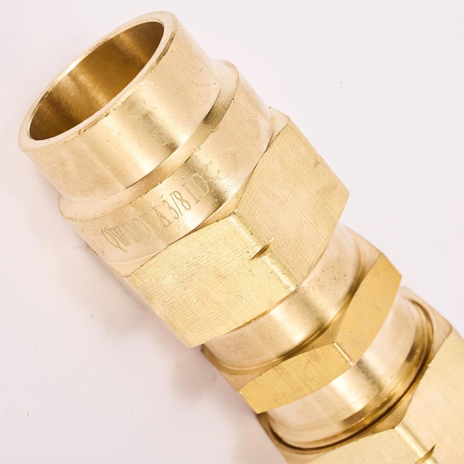 Brass DOT Air Brake Hose End Fitting, Union, 3/8" OD Tubing, Pack of 2,3/8” Air Brake Hose End Fitting Repair Tube.