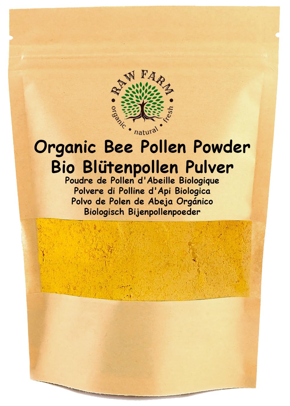 500 g Organic Bee Pollen Powder, Extra fine, Unheated, Pure and Fresh