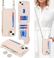 Vista 16 de Cavor Funda para iPhone 13 con tarjetero, funda tipo cartera para mujeres y hombres, fundas de teléfono para iPhone 13 con soporte y correa, funda