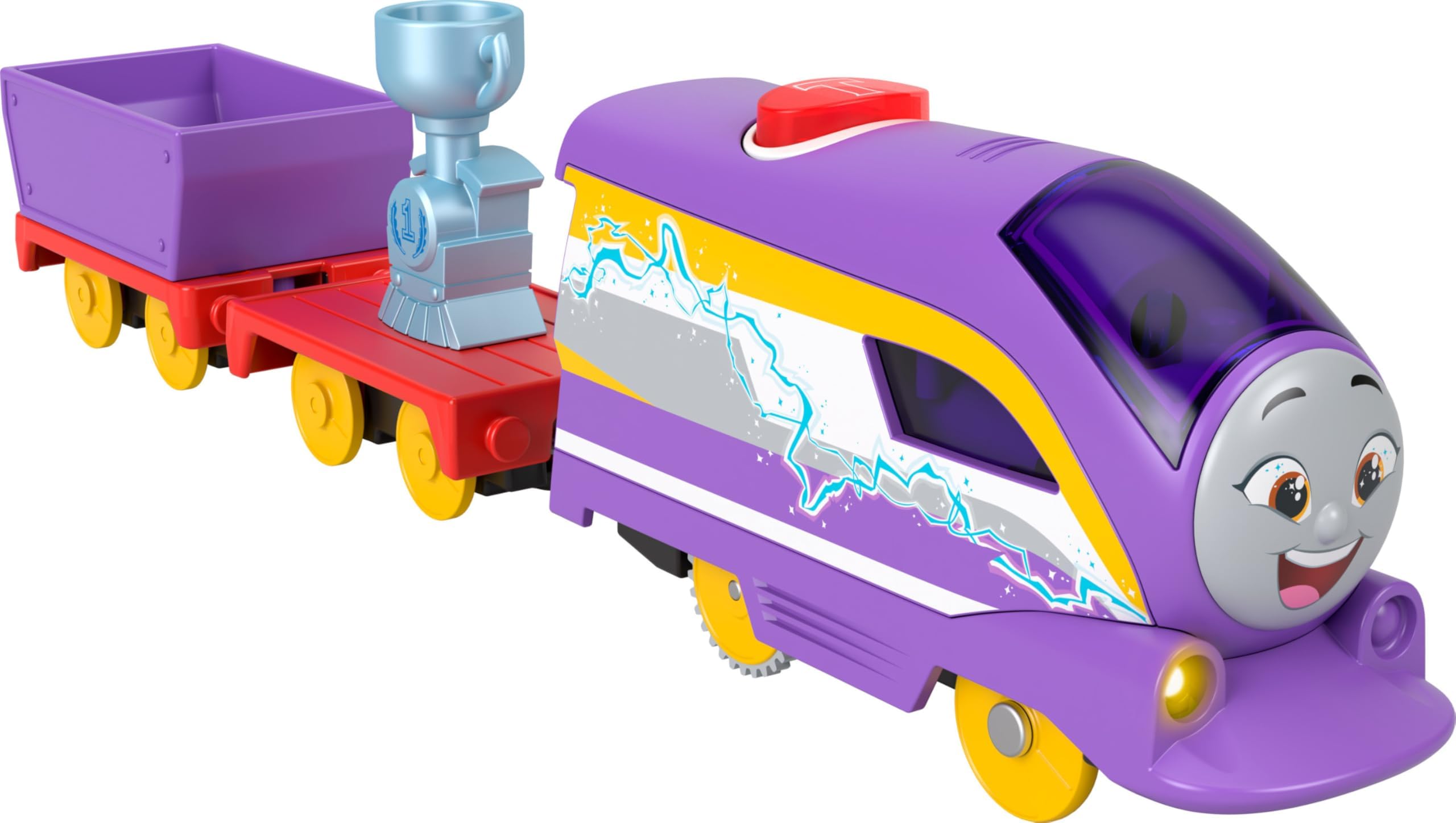 THOMAS & FRIENDS Motorized Toy Train Talking Kana Engine With Sounds Phrases & Cargo Car For Preschool Pretend Play Kids Ages 3+ Years, Purple