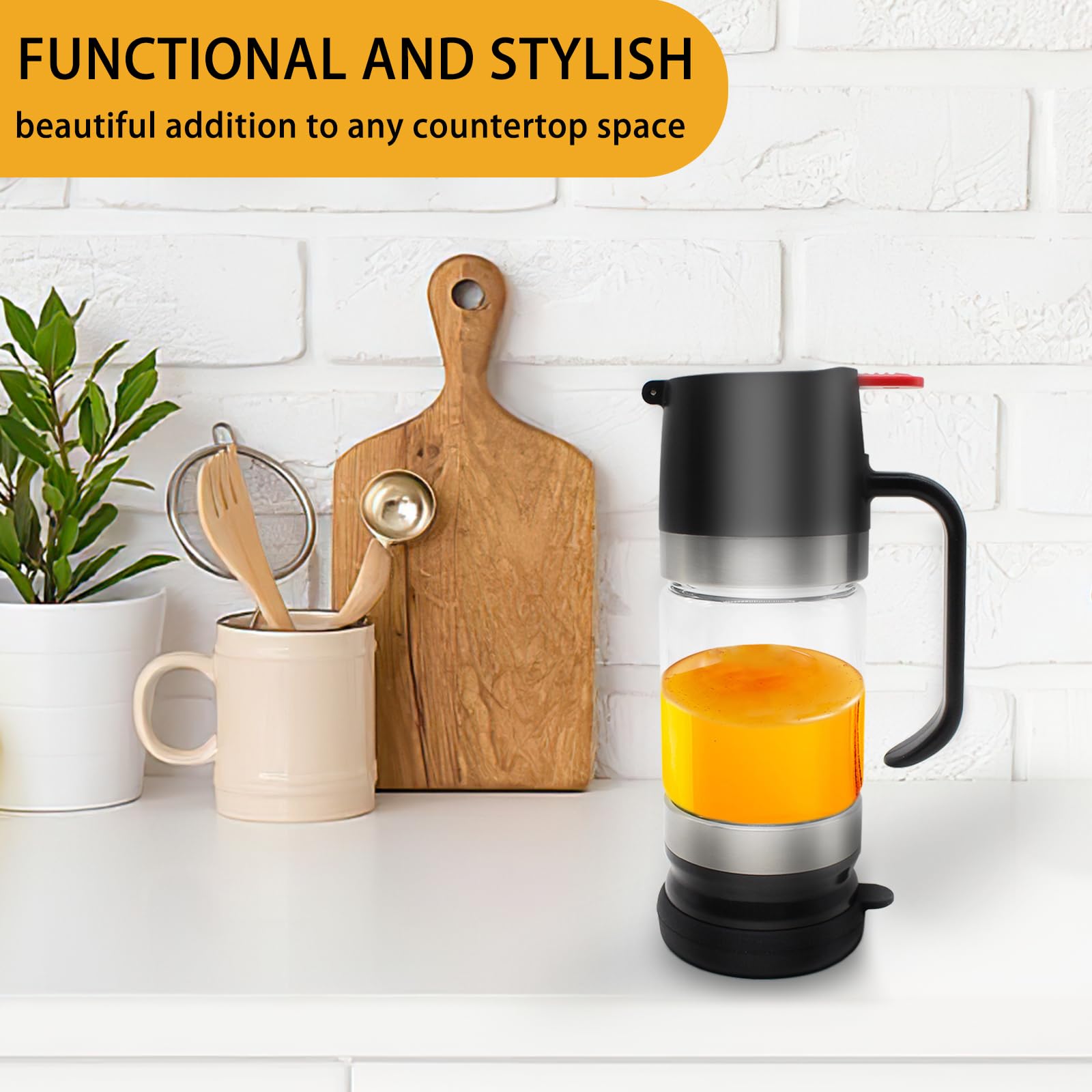 Honigspender Glas 300ml - Tropfsicherer Dosierer Mit Griff Für Honig, Sirup & Sojasoße