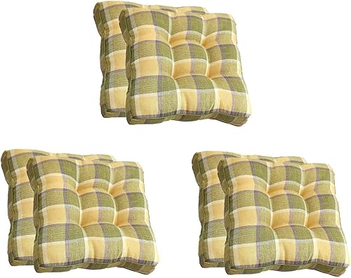 ETULLE Juego de 6 cojines de repuesto para silla de comedor, juego de 6 cojines para sillas de cocina, cojines de silla extragruesos de 3.2 pulgadas