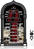 Azan Clock, Muslim Automatic Worldwide Prayer Wall Clock, Digital 8 Azan Prayer Clockwork Sounds Black