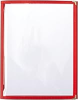 Vista 7 de Winco Cubierta de menú individual, 8.5 pulgadas x 5.5 pulgadas, Burgandy