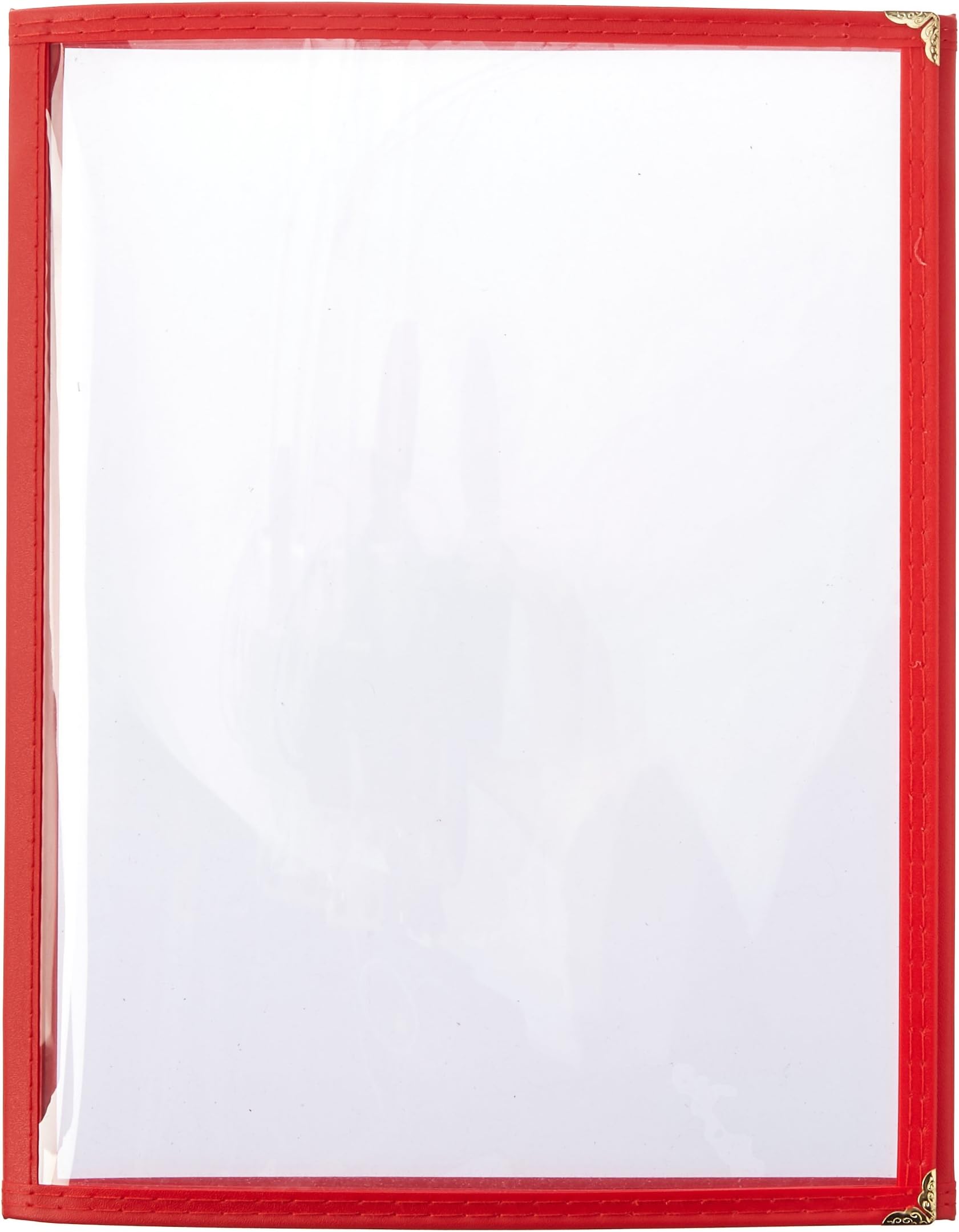 Winco Triple Fold Menu Cover, 12-Inch x 9.5-Inch, Red