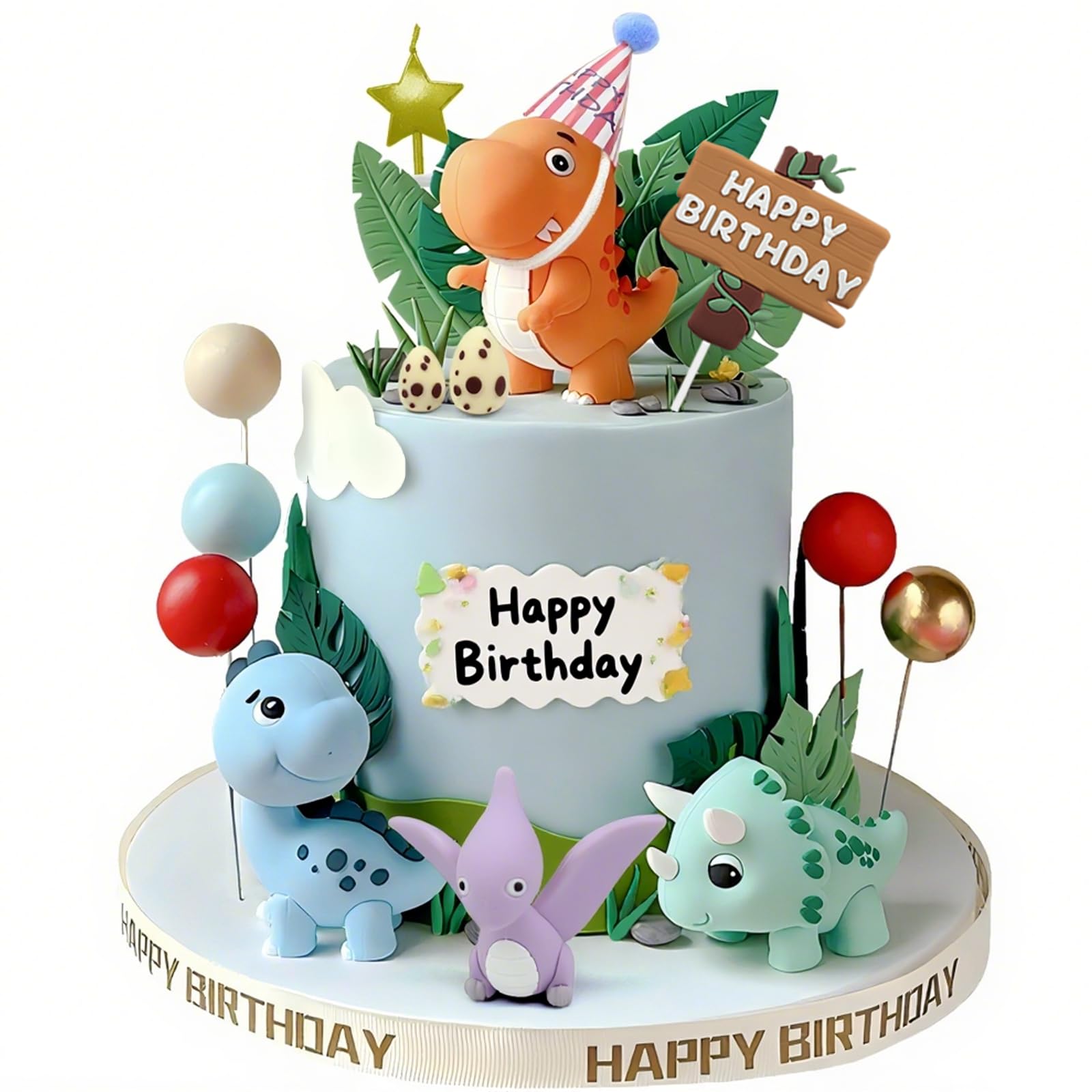 DUOROUBAO Dinosaur Cake Topper