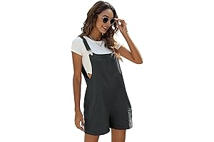 Women's Comfy Casual Linen Cotton Overalls Shorts for Summer