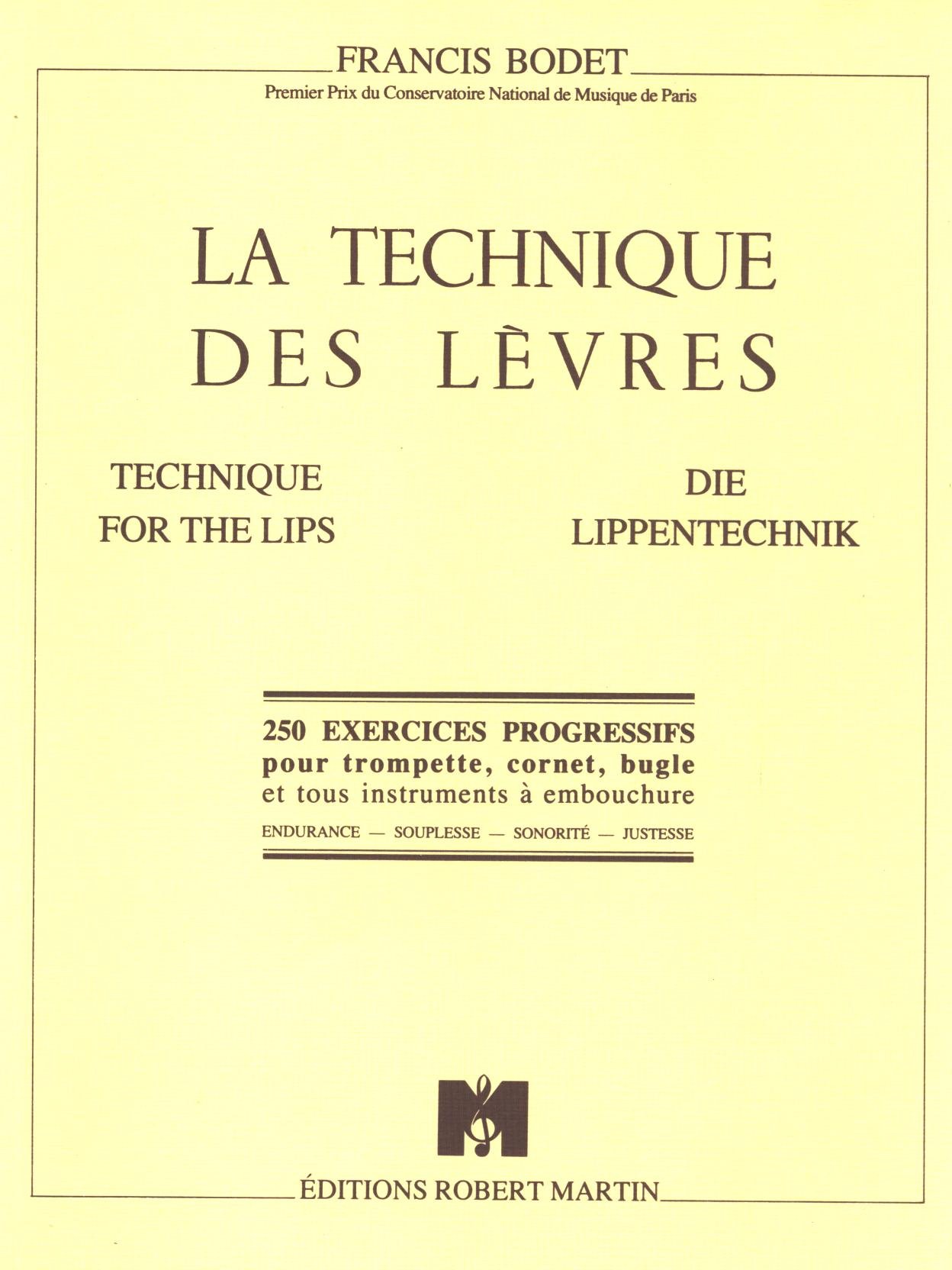 La technique des lèvres trompette exercice embouchure partition