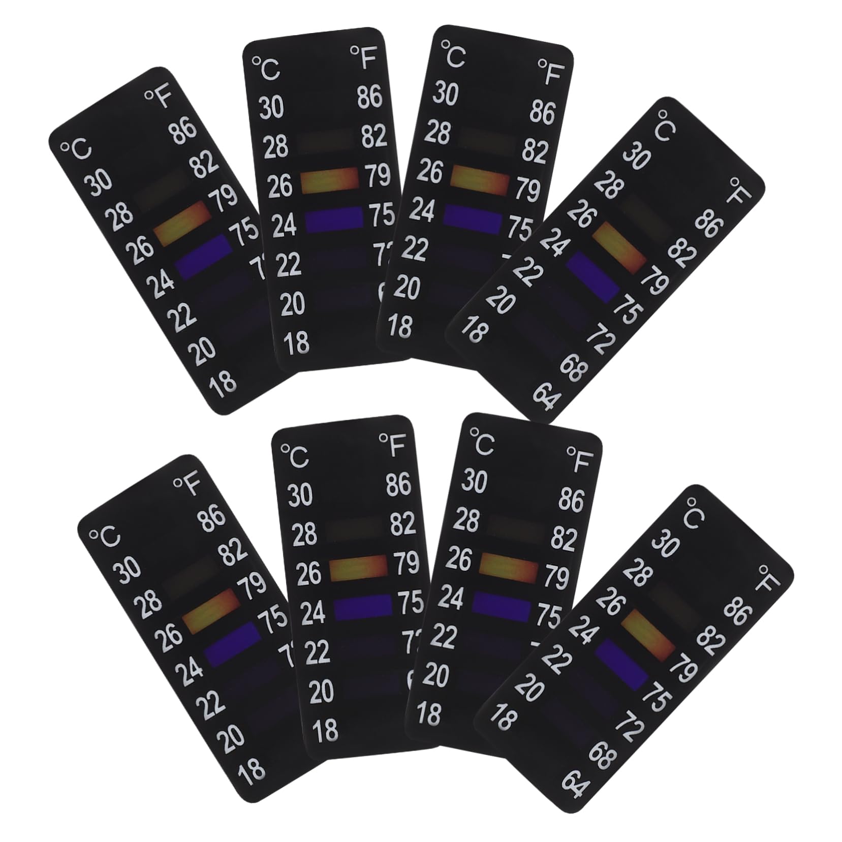 VINTORKY 8pcs Tank Temperature Sticker Thermometer Sticker Strip for Sticker Thermometer Stick on Thermometer Thermometer Stick on