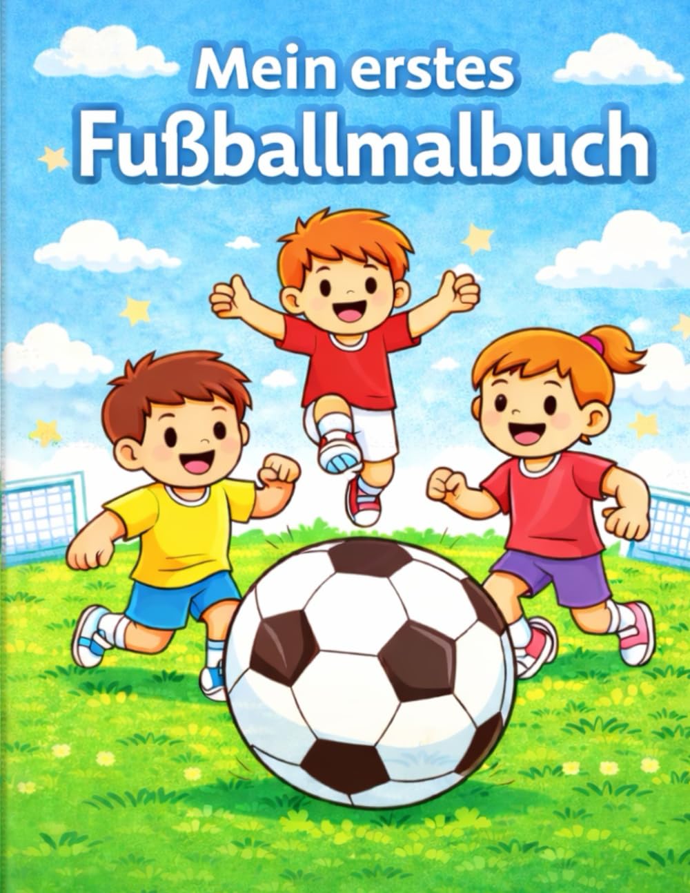 Mein erstes Fußball Ausmalbuch: 15 lustige Fußballmotive für Kinder von 4–7 Jahren