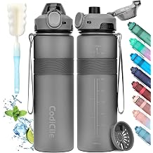 CodiCile Water Bottle BPA-Free 1 Litre Sports Water Bottle Leak-Proof Large Water Bottle 1 Litre Ideal for Gym School Office and Travel