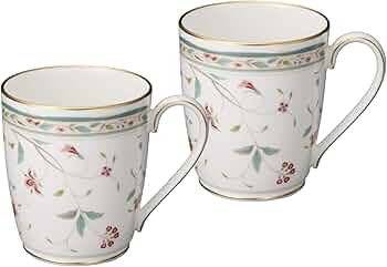 Amazon.co.jp: Noritake ノリタケ マグカップ ( ペアセット ) 295cc 花