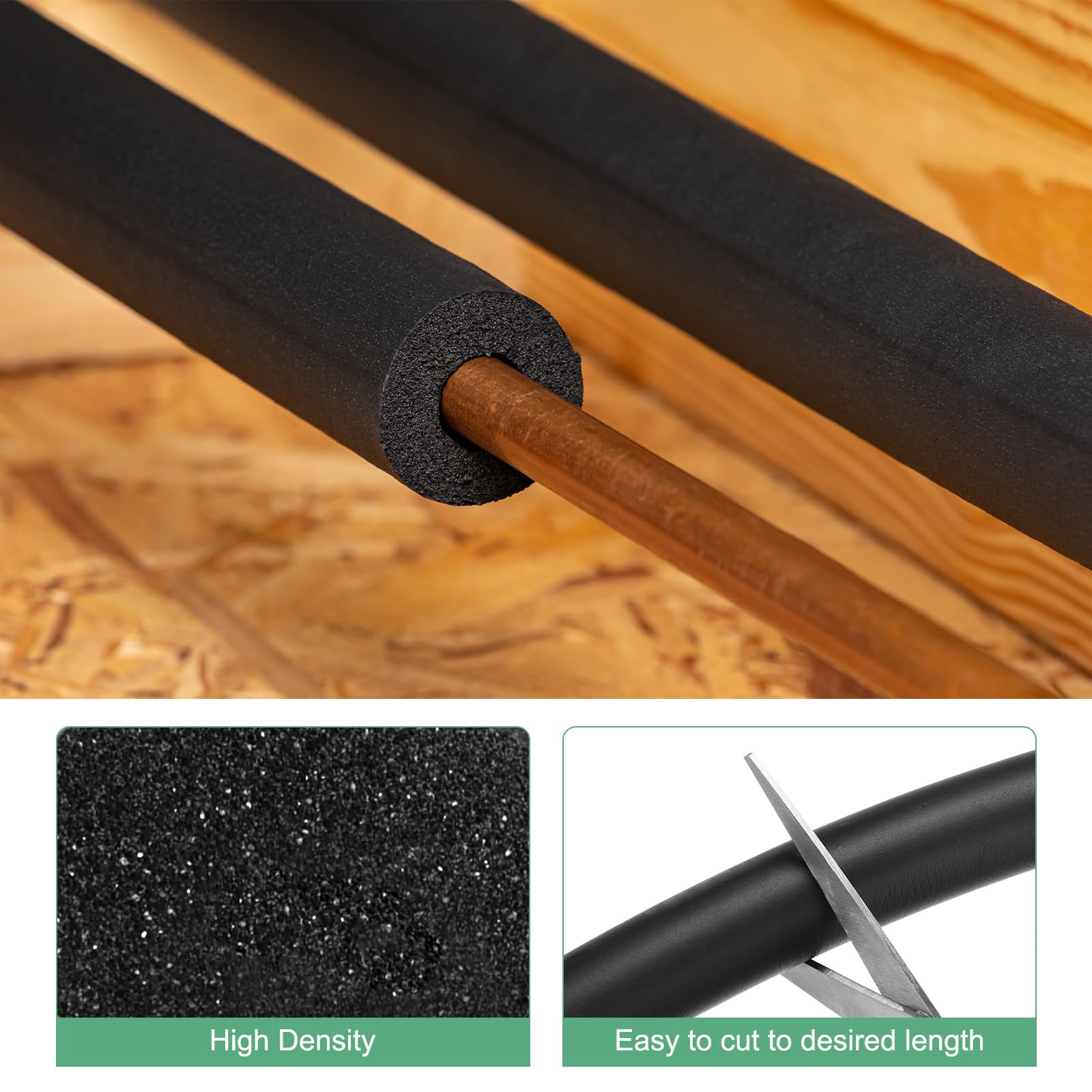 M METERXITY Pipe Insulation Tube, 36mm ID 48mm 2" OD 3.3Ft 1m Length - Image 4
