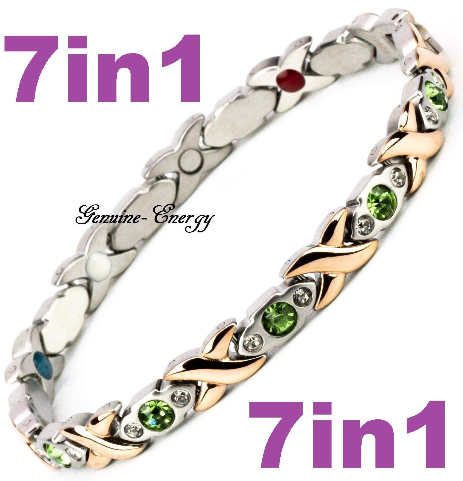 Titanium Magnetic Germanium Energy Armband Power Bracelet Jade 7in1 145