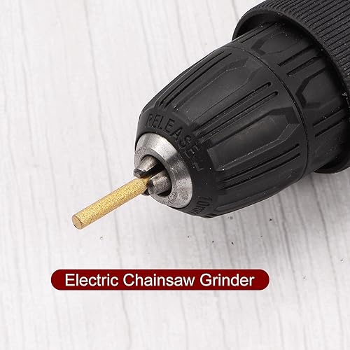 Miniatura 5 de HARFINGTON 6 piezas de afilador de motosierra de diamante de 732 pulgadas, cabeza de cilindro de 0.217in, molinillo de sierra eléctrica chapada en
