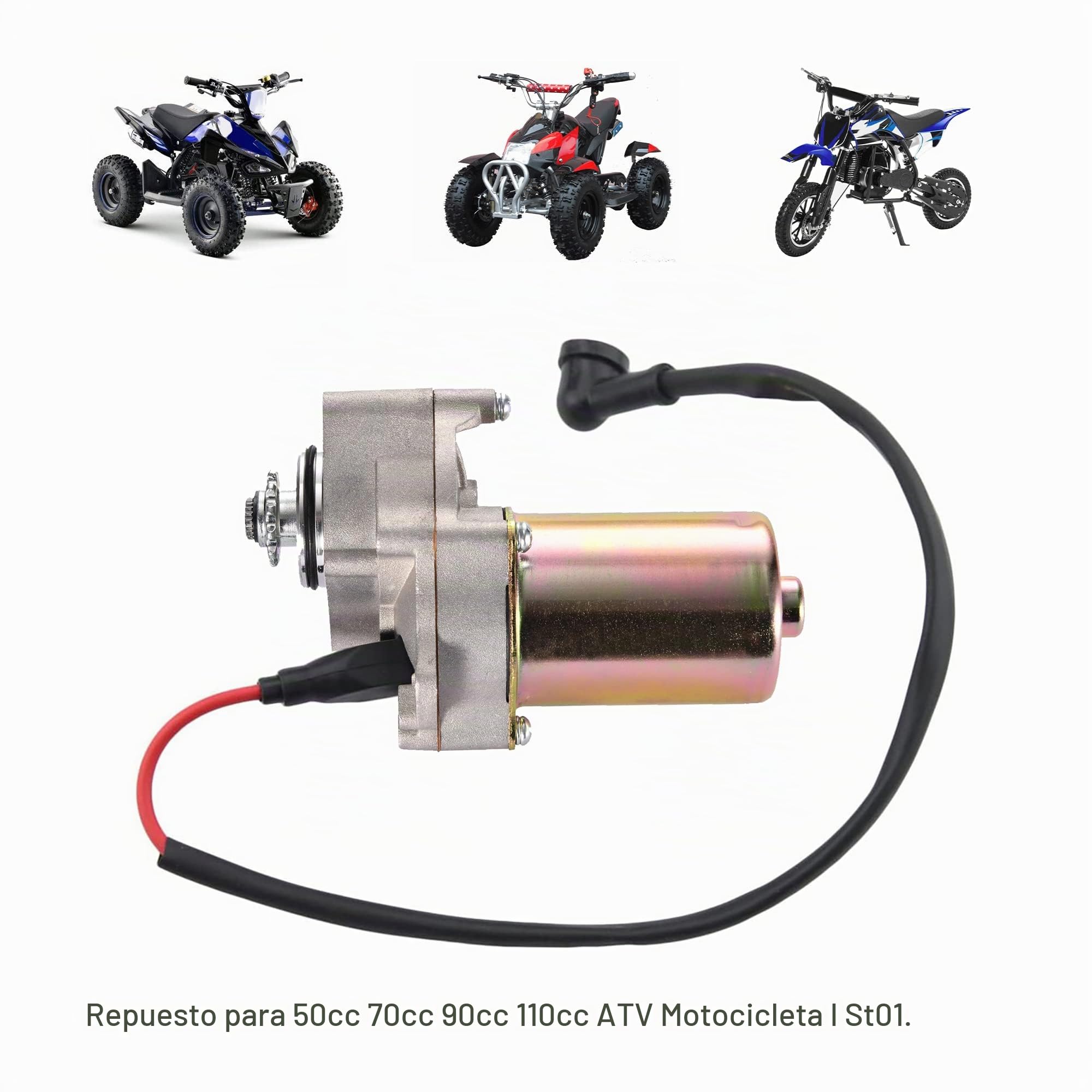GOOFIT CCW 12V Motor de Arranque Eléctrico Motor de Motor Chino Montado Abajo Reemplazo para Skyteam PBR 125cc 50cc 70cc 90cc 110cc I St01 ATV de Motocicleta