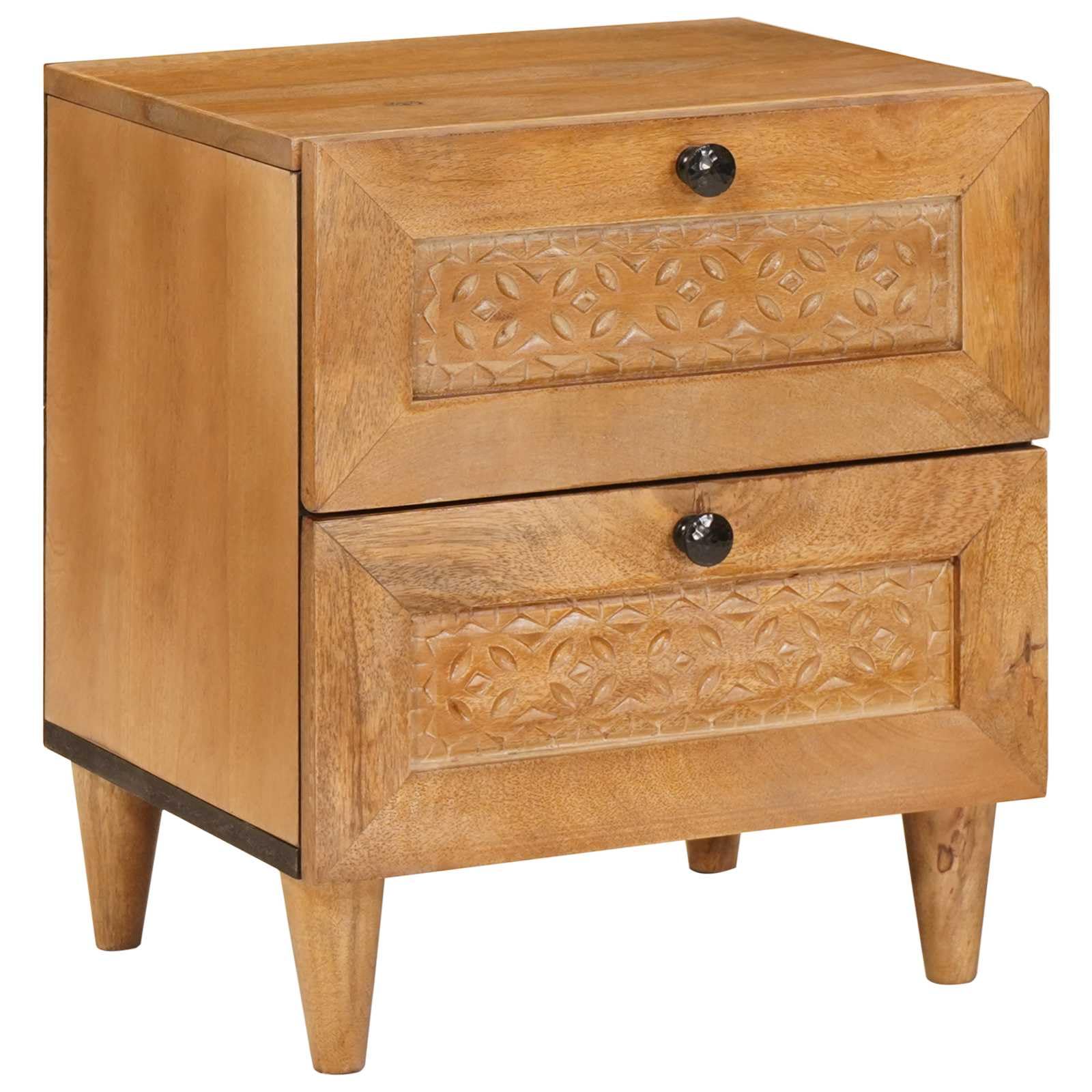Table de chevet gain de place marron clair pour ranger facilement votre chambre