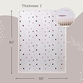 Hakuna Matte CloudSoft Baby Play Mat for Floor 60 x 80 Confetti - Coral Velvet Memory Foam Rug for Crawling & Cozy Play - Non-Slip, Water-Resistant, Easy-CareTummy Time Mat, Playmat for Playpen