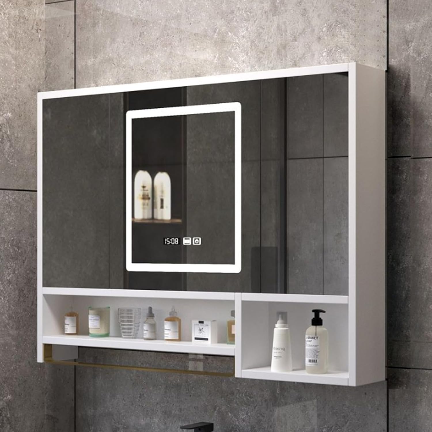 BKSXSOP Smart mirror cabinet,lighted Medicine Cabinet With Defogger,lighted Mirror,smart Mirror Light Defogger, Beauty Storage