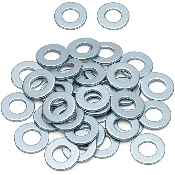 Blue Eyes Washers M8 DIN125 A-Shape Flat Galvanised - Washers Body Washers Galvanised Steel for Bolts & Nuts M8 50 Pieces