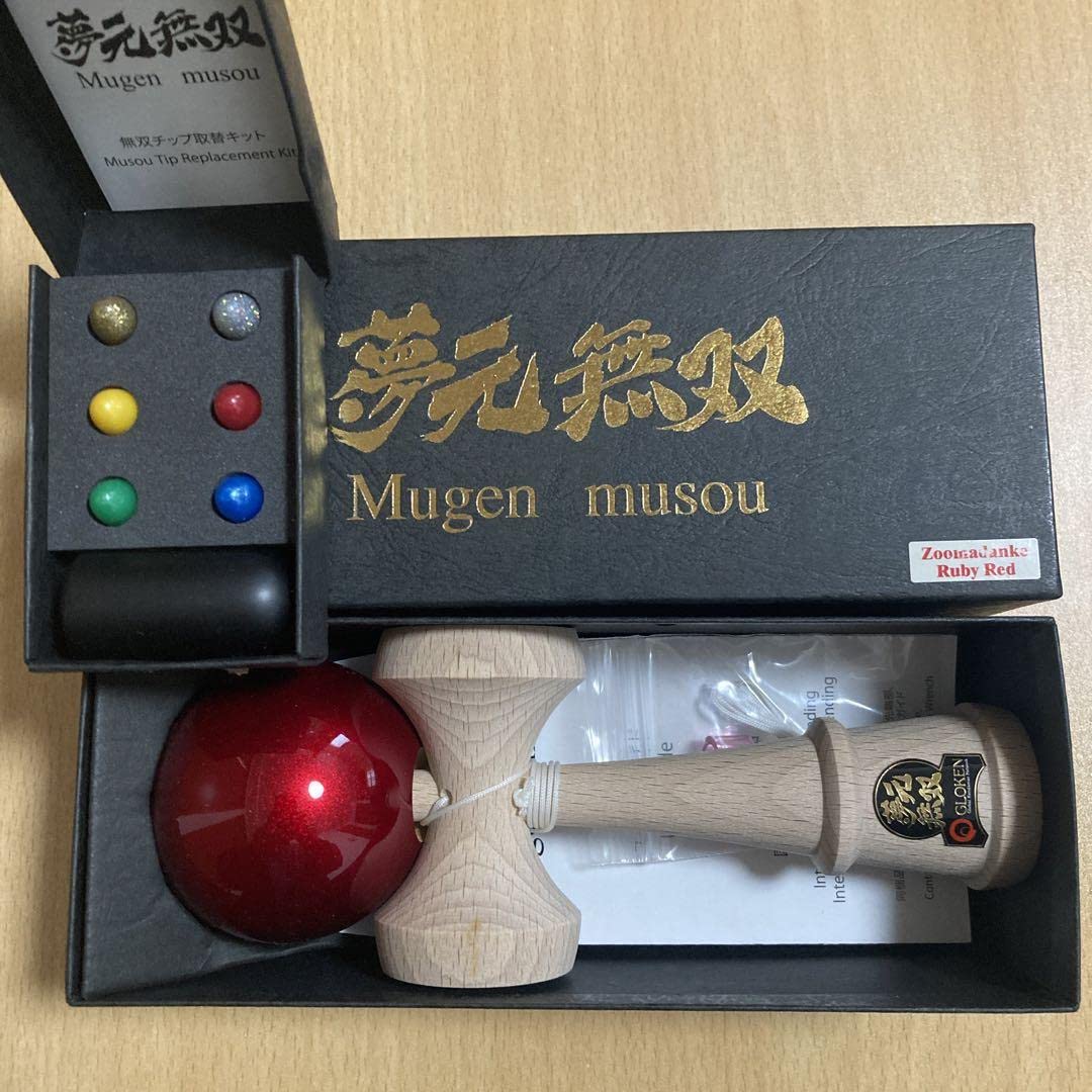 Amazon | けん玉 夢元無双 Zoomadanke Ruby Redセット | けん玉 | おもちゃ 
