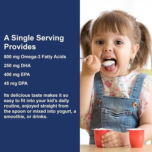 Miniatura 5 de Carlson El aceite de pescado The Very Finest para niños, 800 mg de omega-3, sabor Just Peachie, 6.8 fl oz - Aceite de pescado noruego líquido,