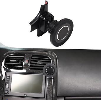 Car Phone Holder Mount Compatible with Chevrolet Corvette C6 Z06 ZR1 2005-2013 Center Console Dashboard Air Outlet Handsfree Phone Mount Magnetic Phone Mount Dash Clip Accessories Style B